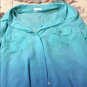 Ombré blue dress shirt